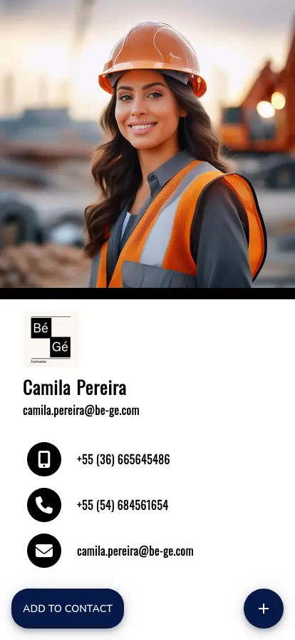 Digital business card example  #3, created with WpBusinessCard plugin