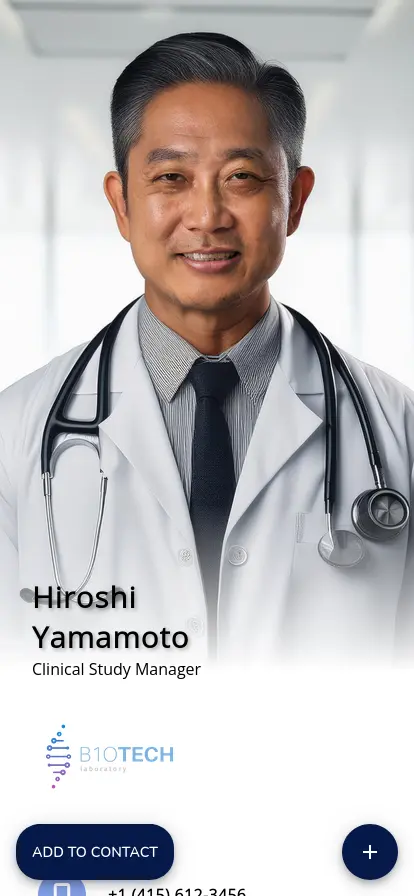 Digital business card example  #6, created with WpBusinessCard plugin