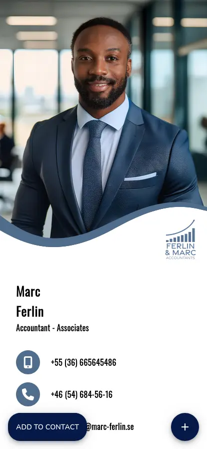 Digital business card example  #1, created with WpBusinessCard plugin